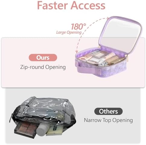 PACKISM Clear Makeup Bag Travel - TSA Approved Toiletry Bag, 3 Pack Purple - Image 6