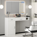 4ever2buy White Salon Stations for Hair Stylist, Wall Mount Barber Station by 4ever2buy