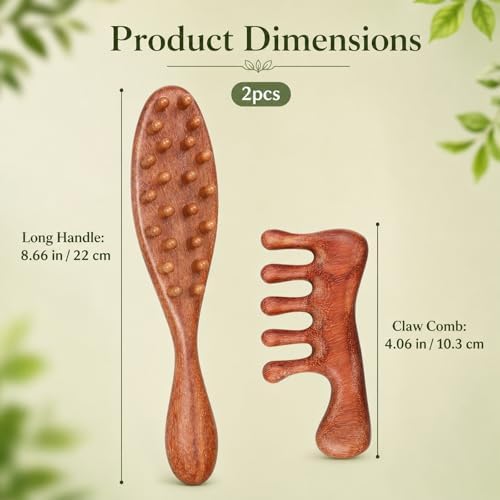 2 Pack Loc Brush for Locs, Wooden Loc Brush Scalp Massage Tool - Image 3
