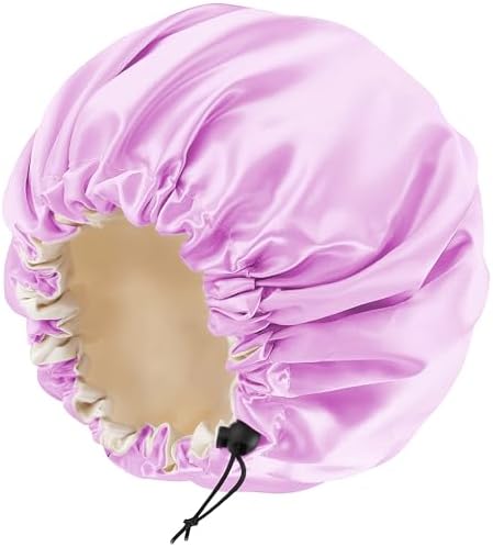 Edoneery Satin Bonnet for Sleeping Women, Double Layer Adjustable Sleep Cap by Edoneery