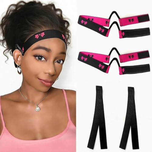 2Pcs Double-Sided C-Shaped Ear Cut Out Wig Melting Band for Lace Front melting, Ear Free Painless adjustable Wig Band for Laying Edges by PrudenpHair