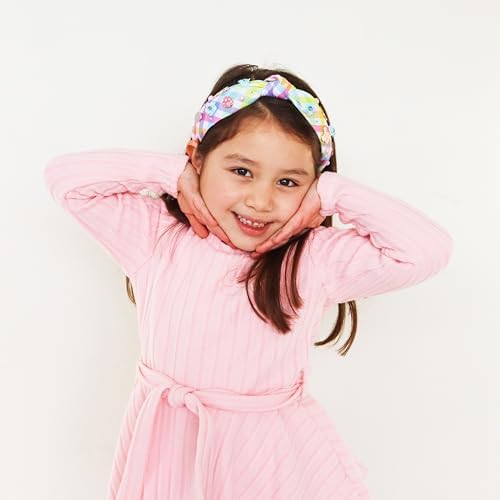 FROG SAC Knot Headband for Girls, Knotted Headbands for Toddler Kids, Rainbow Beaded Unicorn Hair Accessories, Halloween Christmas Stocking Easter Basket Stuffers (Pink,Purple,Yellow,Blue,Green) - Image 7