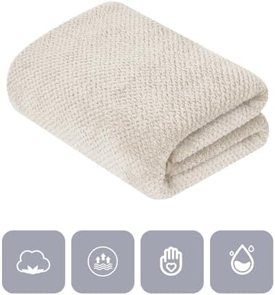 Extra Large Bath Towel Set of 2 (35"x70"),Oversized Bath Sheet Super Soft Highly Absorbent Jumbo Bathroom Towel Set Microfibers Quick Dry Shower Towel for Hotel,Bathroom,Guest,Spa,Gym (2PCS Khaki) - Image 2