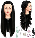 Black Hair Mannequin Head, Cosmetology Mannequin Head with Hair for Styling by Yiifiulyn