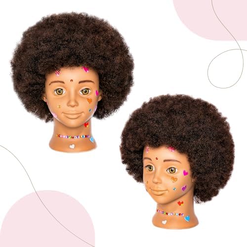 Mannequin Head Human Hair Doll Head Manikin Head Authenically-textured Hair for Girls Pratice Hair-styling Brading with Clamp Holder - Image 7