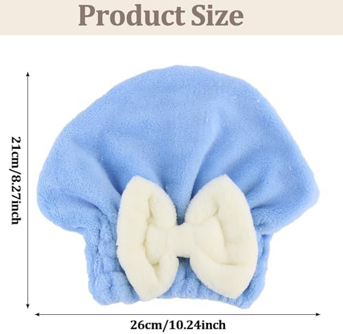 2PCS Microfiber Hair Drying Caps Hair Towel Cap - Image 2