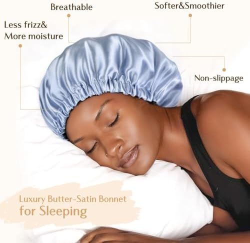 YANIBEST Adjustable Satin Bonnet to Reduce Frizz, Silk Feeling Hair Wrap - Image 2