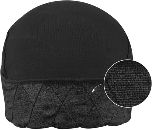 Wig Grip Cap for Women Non Slip with Wig Grip Band 2-in-1 Adjustable Bamboo Fiber Wig Caps for Women (Black) - Image 2
