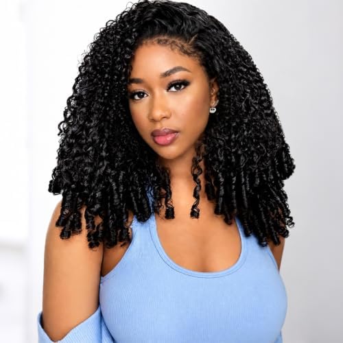Burmese Curly Half Wig Human Hair 16 Inch Glueless Wigs for Black Women by BellarayineHair