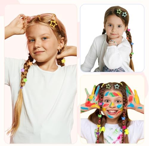 2076 pcs Hair Accessories for Girls Ponytail Holders Toddler Hair Ties with Mini Clip Hair Clips for Girls Rubber Bands Set - Image 6
