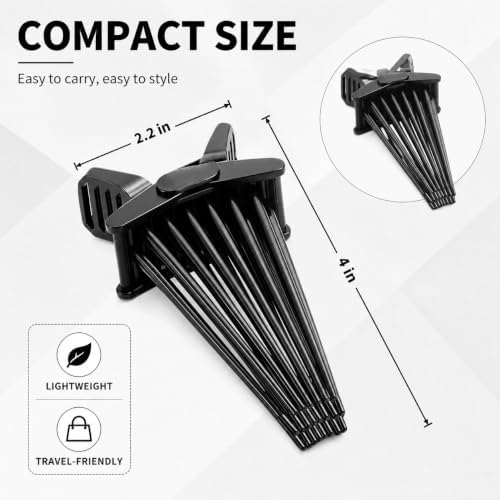 Hair Volume Clips, 19-Pin Root Clips for Curly Hair Volume, Portable Heatless Volumizing Hair Styling Tool for Fine Flat & Curly Hair, Lightweight Travel-Friendly Hair Volume Tool for Women & Men - Image 2