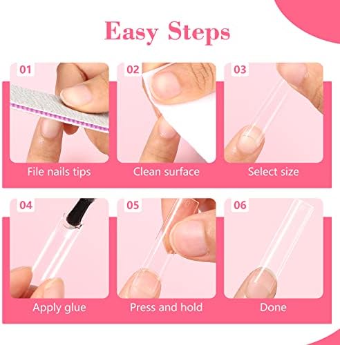 LIONVISON XL Square Nail Tips: NO C Curve for Acrylic Nails Professional - Image 7