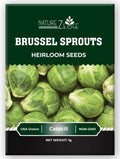Brussel Sprouts Seeds for Planting, Catskill, 1 gram, 270 Seeds, Grow Heirloom Brussels Sprouts Fresh in Your Garden, Non-GMO by NatureZEdge