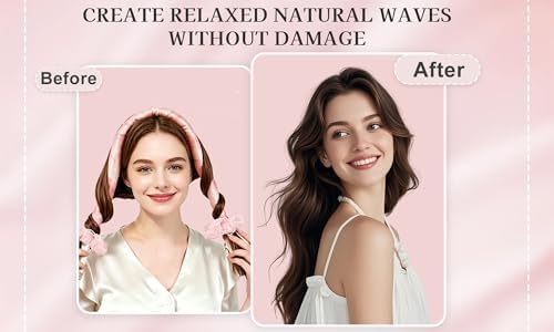 Satin Heatless Hair Curler Set Jumbo Flexi Rods Overnight With 2 Scrunchies - Image 3