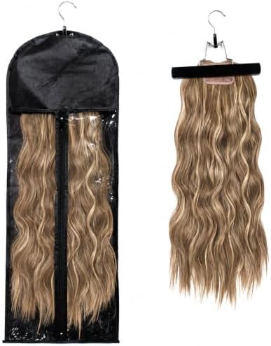 Pack Extra Long Hair Extension Holder Wig Storage Bag with Hanger Hairpieces Ponytail Bundles Storage by Unknown