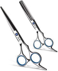 Hair Cutting Scissors Thinning Shears Kit ULG Professional Barber Hairdressing Texturizing Salon Razor Edge Scissor Japanese Stainless Steel 6.5 inch by ULG