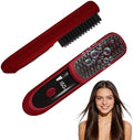 Go Brush Pro for Short Hair 2026, Portable Straightener Brushs for Travel, with LCD Temperature Display, Fast Heating Cordless Mini Hair Brushs(Red) by KNISUZYouDerserveIt