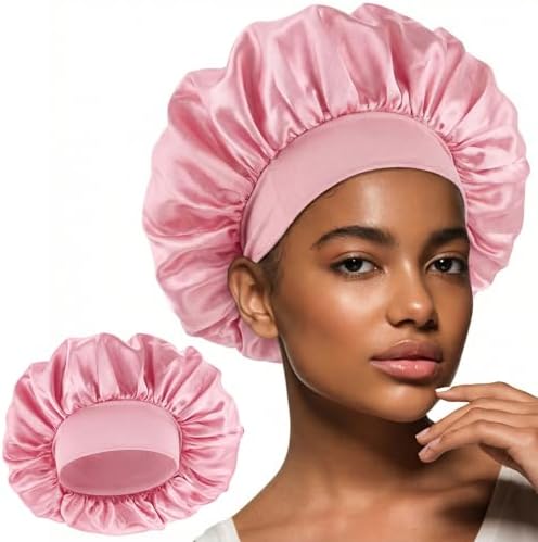 WLLHYF Silk Bonnet for Men, Satin Bonnet Elastic Band Silk Sleep Cap Soft Adjustable Hair Cap Hair Wrap for Women Sleeping - Image 2