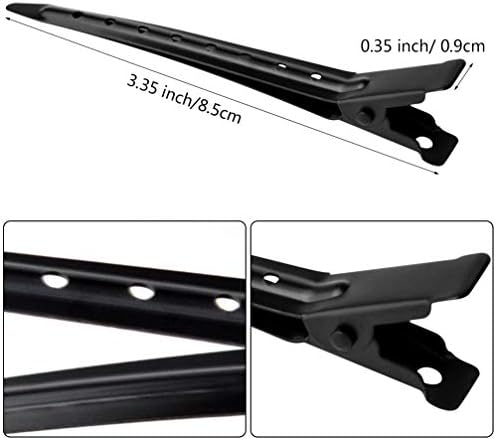 Bantoye 24 Packs Duck Bill Clips 3.35 Inch Metal Alligator Clip, Black - Image 3