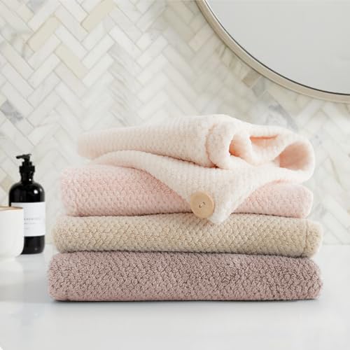 ROLSHOL 4 Pack Extra Large Microfiber Hair Towel Wraps for Women - Image 7