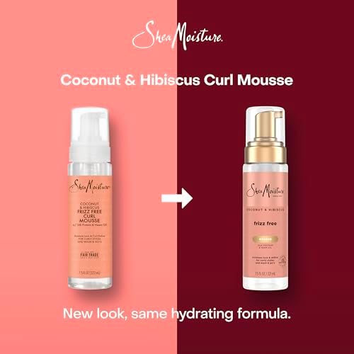 SheaMoisture Coconut & Hibiscus Frizz-Free Curl Mousse 7.5 fl Oz - Image 3