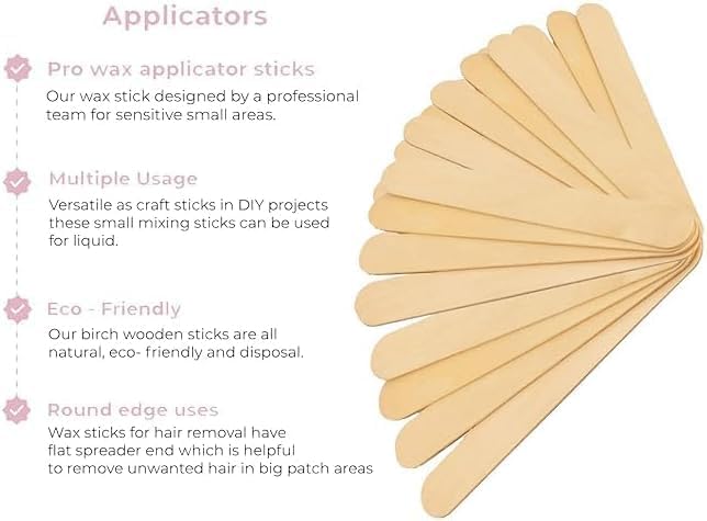 MIBLY 80 PCS Popsicle Sticks for Crafts – Jumbo Craft Sticks Made of Smooth Wooden Sticks – Ideal Wood Sticks and Wooden Sticks for Crafts for Body Hair Removal (Pack of 80 Large Sticks) - Image 2