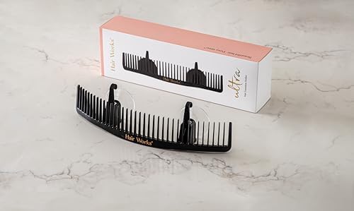 Hair Works ULTRA Hair Extension Holder - Professionally Designed to Hold Extra Wide Wefts including Halos, Hand Tied, Beaded Wefts and Full Bundles While You Wash, Color, Style & Store (Black) - Image 3