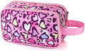 Cheetah Kids Toiletry Bag for Girls, Travel Toiletry Bag for Little Young Girls Cosmetic Bag Makeup Bag Waterproof Hanging Wash Bag Toddler Toiletries, Pink Leopard by Vipdeal