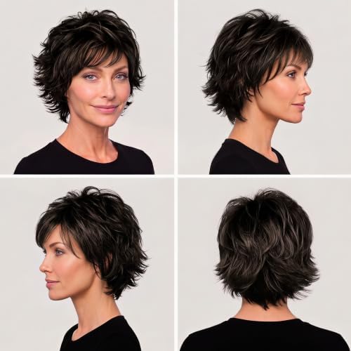 Raquel Welch Women's All-Over-Layers Short Brown Wig, VOLTAGE - Image 4