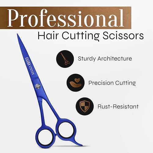 Facón Hair Cutting Scissors - Professional Hair Scissors 6.5 Inch Razor Edge Barber Shears Salon Hair Cutting Shears - Japanese Stainless Steel - Precision Cutting Premium Shears for Men, Women & Kids - Image 2