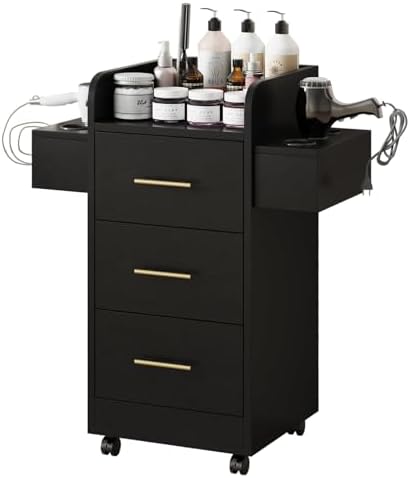 4ever2buy Salon Station for Hair Stylist, Salon Station Cart with Wheels by 4ever2buy
