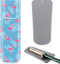 Shappy 2 Pcs Heat Resistant Curling Iron Flat Iron Travel Case,Flamingo by Shappy