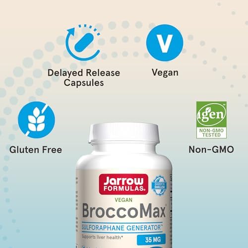 Jarrow Formulas BroccoMax Sulforaphane Glucosinolate 35 MG, Sulforaphane Generator Supports Liver Health, 120 Veggie Capsules, Up to a 60 Day Supply,12 Packs - Image 5