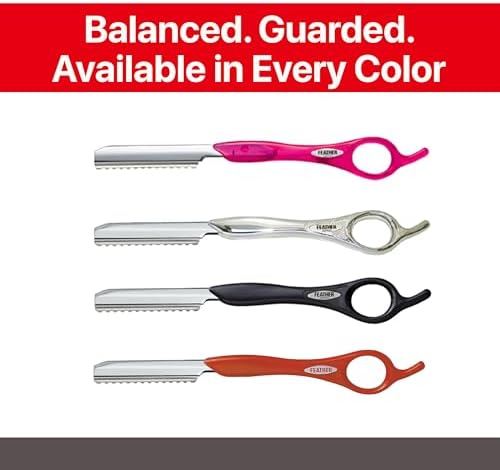 Feather Black 7.25" Styling Razor Handle - Professional Hair Tool - Image 7
