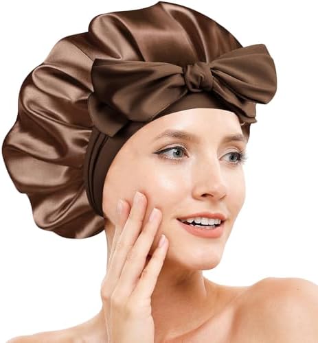 Silk Bonnet for Women,Adjustable Double Layer Sleep Cap by Doitory