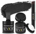Sevich Hairline Powder 10g 2-Pack with Brush, Instantly Conceals Hair Loss & Thinning, 48H Waterproof Root Touch Up Powder, Natural Hair Shadow Toppers for Women & Men, 2 Box = 5 Boxes,Black by SEVICH