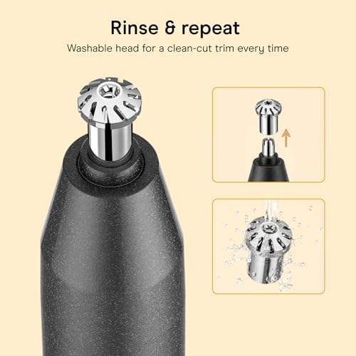 ConairMAN Ear and Nose Hair Trimmer for Men, Cordless, 360° Bevel Blade - Image 5