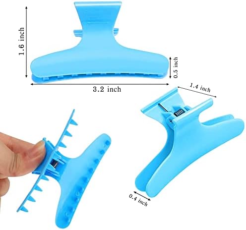Ondder Hair Clips for Styling, Cutting, Coloring - Butterfly Claw Clamps and Sectioning Clips for Salon and Home Use - Hair Accessories for Women and Girls in Black, Blue, and Orange - Image 2