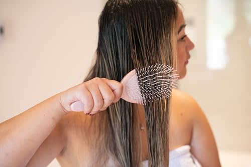 FRAMAR Glitter Hair Brush Detangler, Detangling Hairbrush For Women – Rosé - Image 5