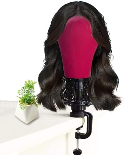 23inch Cork Canvas Block Head Mannequin Head Wig Display Styling Head- (23inch Rosy) - Image 6