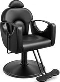 Salon Barber Chair for Hair Stylist, Professional Reclining Hydraulic Styling Chair with Heavy-Duty Pump, All Purpose Hairdresser Chair for Barbershop, Braiding, Shampoo, Spa Equipment, Black by FELIVINE