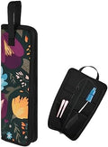 Beautyflier Premium Universal Flat Iron Holder Tavel Bag, Heat-Resistant Canvas Travel Tote Bag for Hair Straighteners, Ideal for Home & Travel Use, Fits Most Hair Tools (Color Flower) by Beautyflier