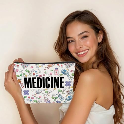 Medicine Makeup Bag Gifts for Women Nurse, medicine bag for traveling - Image 2