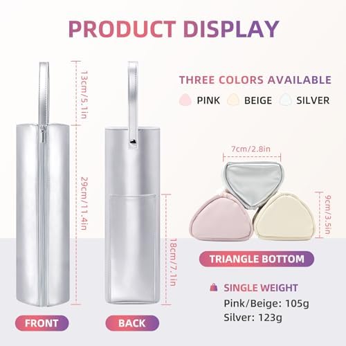 2-in-1 Heat Resistant Mat & Bag for Hair Styling Tools, Hanging Curling Iron Holder Flat Iron Holder with Zip, Portable Hot Hair Tools Travel Bag, Hair Straightener Mat Pouch for Countertop - Image 6