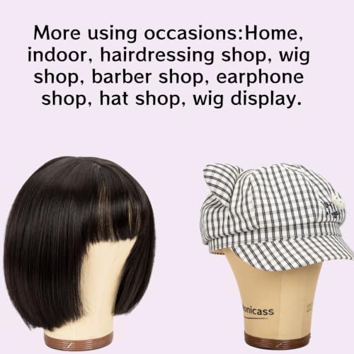 23inch Cork Canvas Block Head Mannequin Head Wig Display Styling Head - Image 4