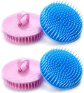Hair Scalp Brush Dandruff Cleaning Shower Shampoo Scalp Head Massager 4 Pk by Aroveea