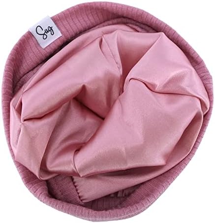 Jersey Beanie Hat for Newborn Baby Boys Girls Silky Satin Lined Hats Bonnet Toddler Infant Little Kids Beanies Caps - Image 5