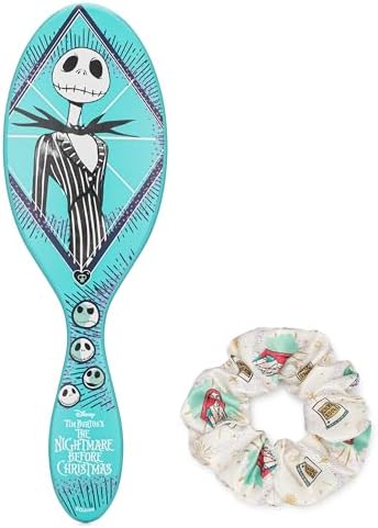 Wet Brush Detangle&Style Duo Kit,Jack Skellington (Nightmare Before Christmas) IntelliFlex Bristles-Detangling Glides Through Tangles-Wet&Dry Hair,1 Hair Brush&1 Coil Scrunchie, 2 Count (Pack of 12) by WetBrush