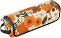 Hair Tools Travel Bag with Heat Resistant Mat Detachable 2-in-1 Curling Iron Travel Case Hot Tools Organizer for Straightener Flat Iron Beige Pumpkin Flower by WelcometoElliTarr