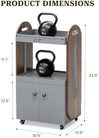 Salon Trolley Cart, Esthetician Cart for Beauty Salon, Grey - Image 6